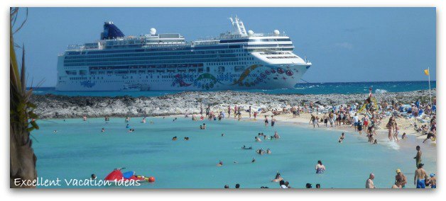 NCL Pearl Ship at Great Stirrup Cay