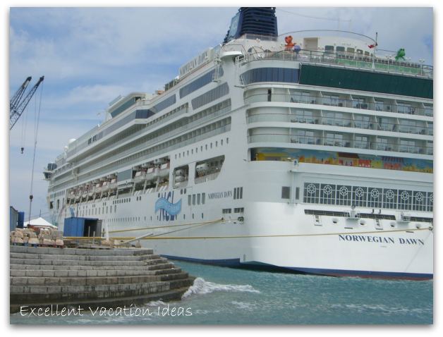 Norwegian Dawn Cruise Ship in port