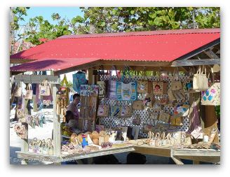 Local stalls at Princess Cays Bahamas