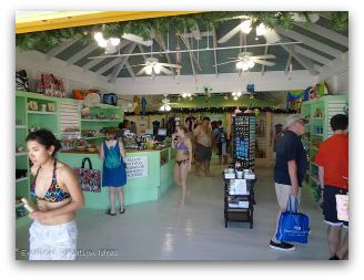 Inside store at Princess Cays Bahamas