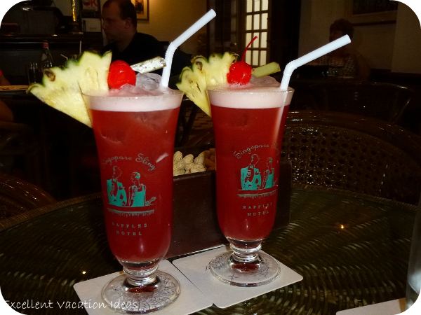 The Singapore Sling at the Long Bar in the Raffles Hotel Singapore