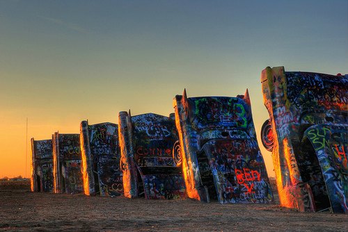 Cadillac Ranch in Texas - Great stop when planning a road trip!