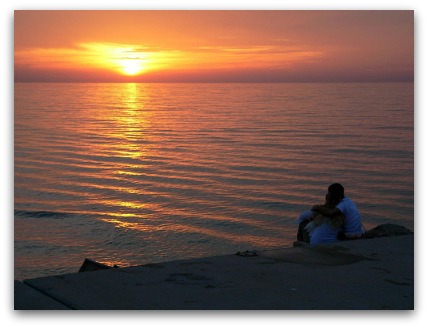 Romantic Travel Destinations - sunset at the beach