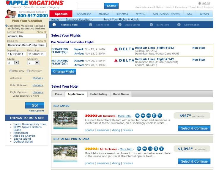 Apple Vacations All Inclusive